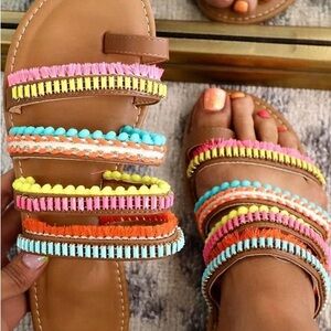 Boho Camel Bright Sandals